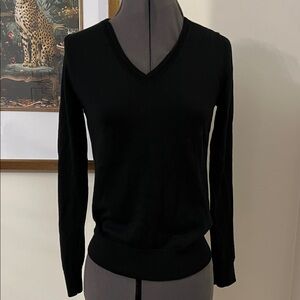 Banana Republic Elegant Black V-Neck Sweater
